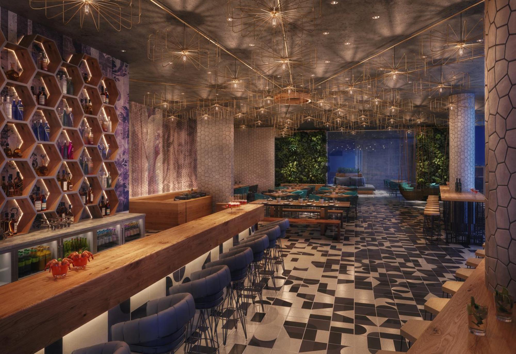 Moevenpick Hotel & Apartments Ghala มัสกัต ภายนอก รูปภาพ The interior of the restaurant